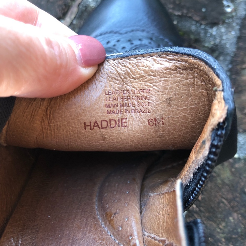 Nurture "HADDIE" Black leather ankle boots size 6 - Picture 5 of 8